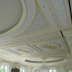 Decorative hand painted ceiling, dining room