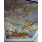 Decorative hand painted ceiling, classical